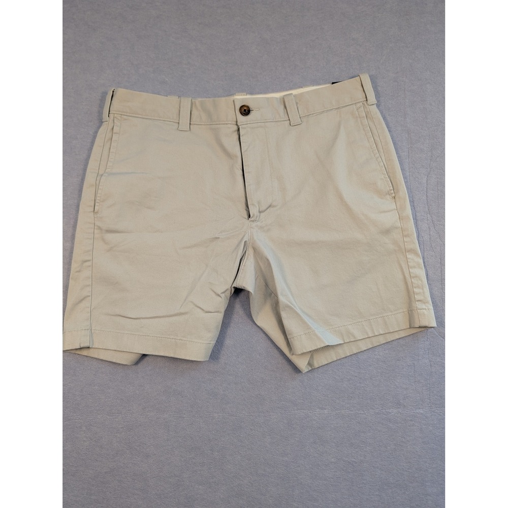 J.Crew Chino Shorts Mens 33 Stone 7" Inseam Stretch Cotton Twill NWT - Picture 1 of 5